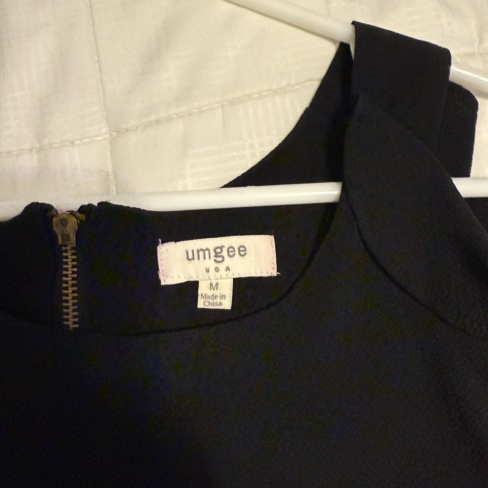 Umgee One Shoulder Black Dress